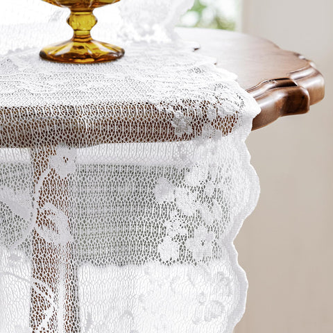 HOMEIDEAS Dream catcher-inspired lace curtain preserves beauty with soft, dreamy ambiance.