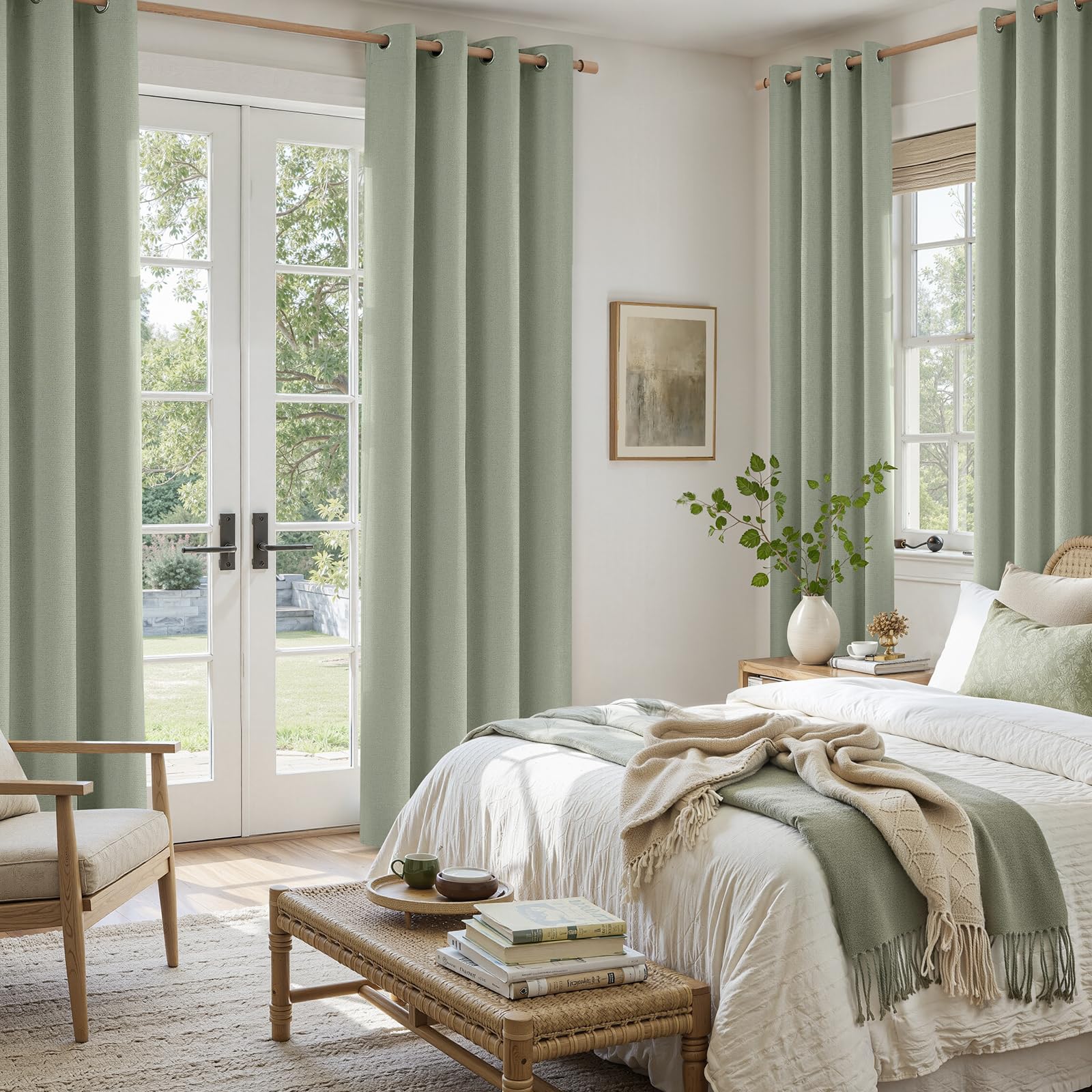 Durable grommets on HOMEIDEAS curtains enabling smooth sliding and easy use