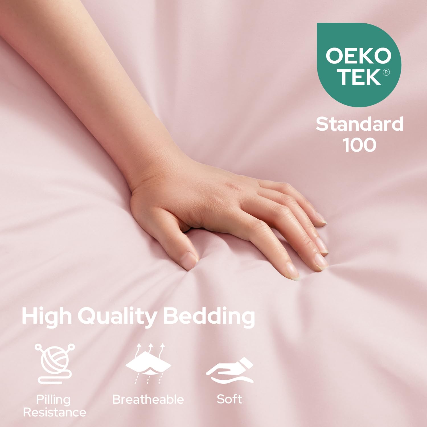 HOMEIDEAS deep-pocket fitted sheet with 15-inch pocket stays secure on deep mattresses