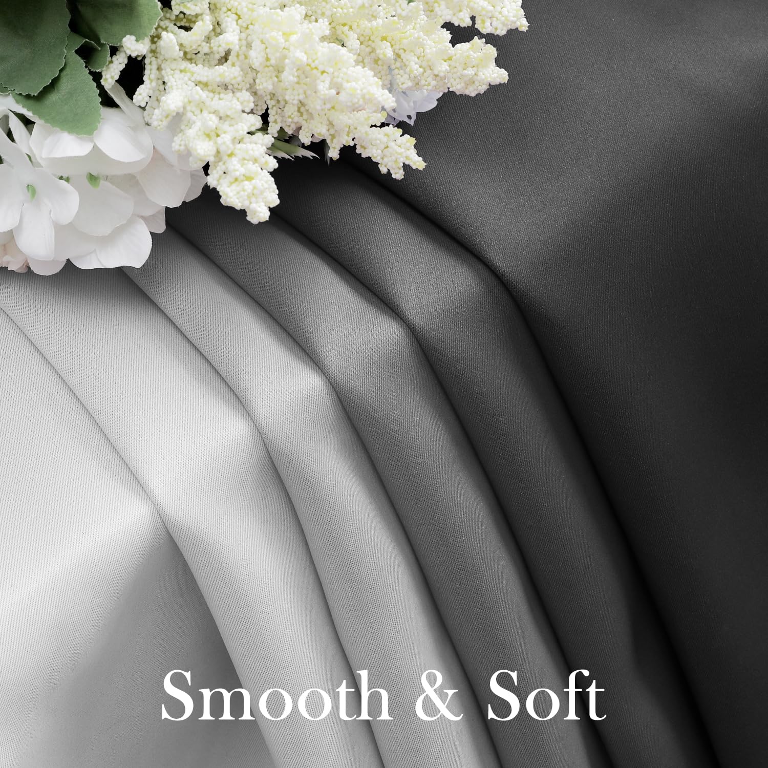 HOMEIDEAS gradient blackout curtains block sunlight for better daytime comfort.