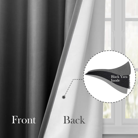 HOMEIDEAS grommet curtains slide smoothly for easy setup.