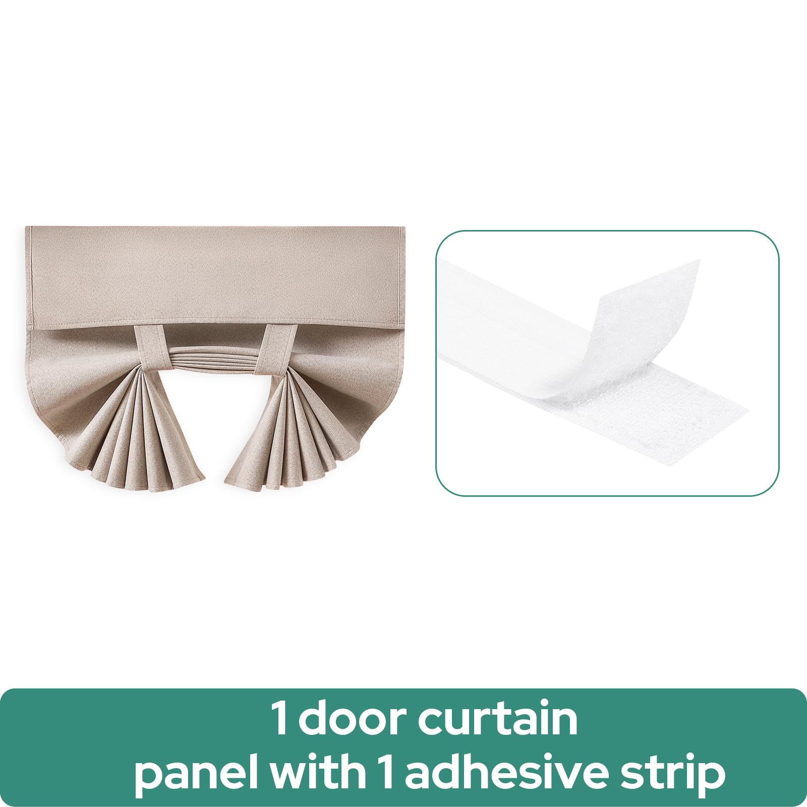 HOMEIDEAS linen blackout door-curtain fits multiple doors and windows in homes