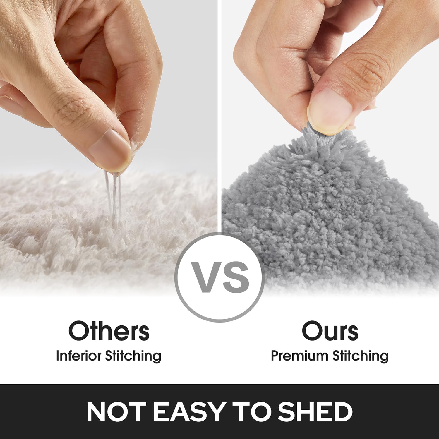 HOMEIDEAS machine-washable bath mat set for easy care