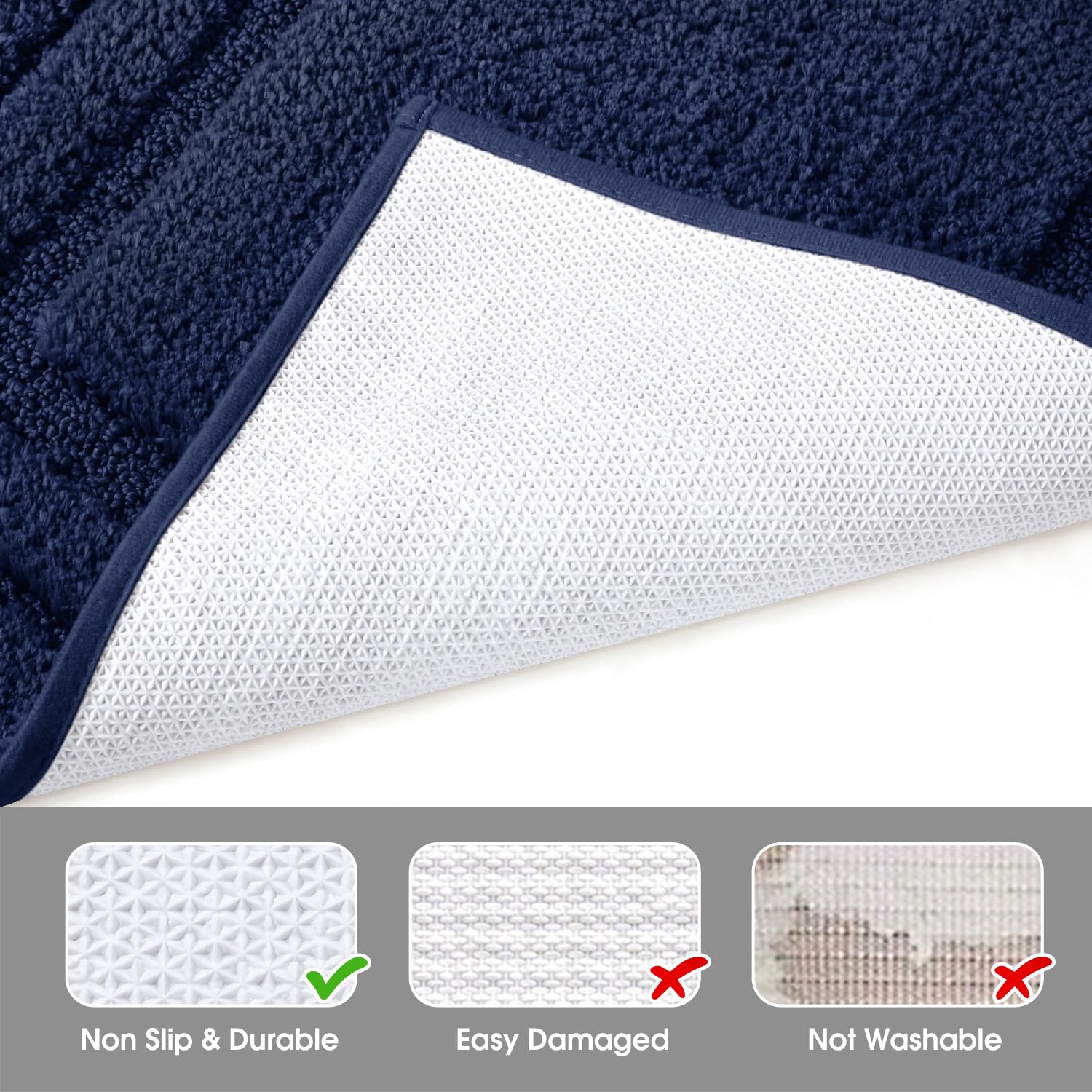 HOMEIDEAS machine-washable mats are easy to clean and reuse.