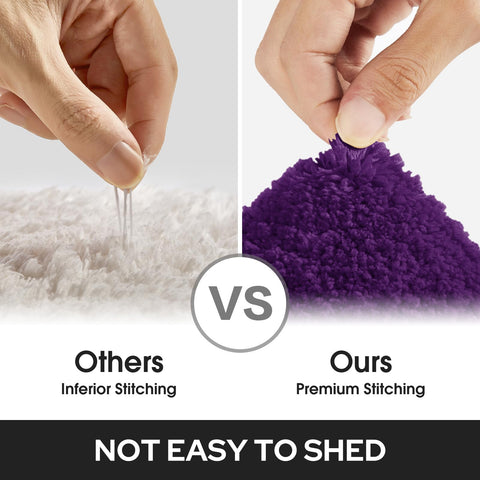 HOMEIDEAS machine-washable bath rug simplifies care and maintenance.