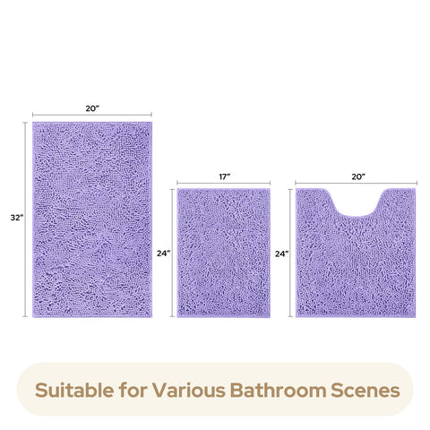 HOMEIDEAS machine-washable rug set for easy cleaning and maintenance.