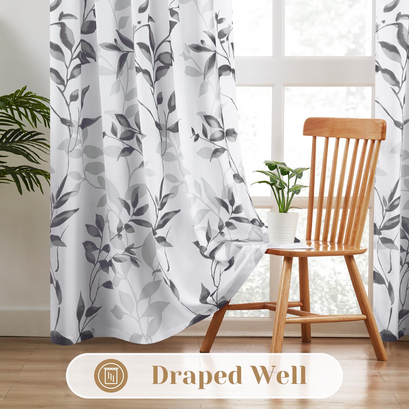 HOMEIDEAS machine-washable curtains for easy care and quick refresh