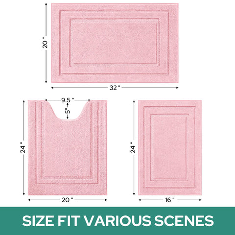 HOMEIDEAS three-piece set fits bathroom, kitchen, and entryway decor.