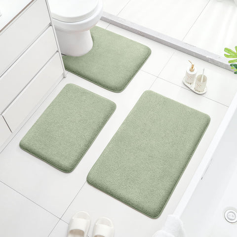 HOMEIDEAS memory foam bath mat 17x24 with plush, quick-drying feel