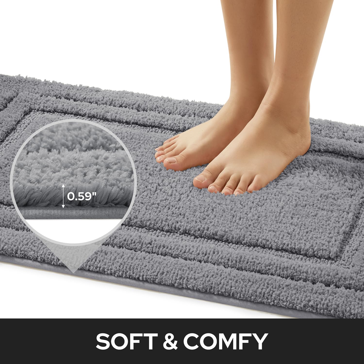 HOMEIDEAS microfiber close-up shows plush pile and comfort