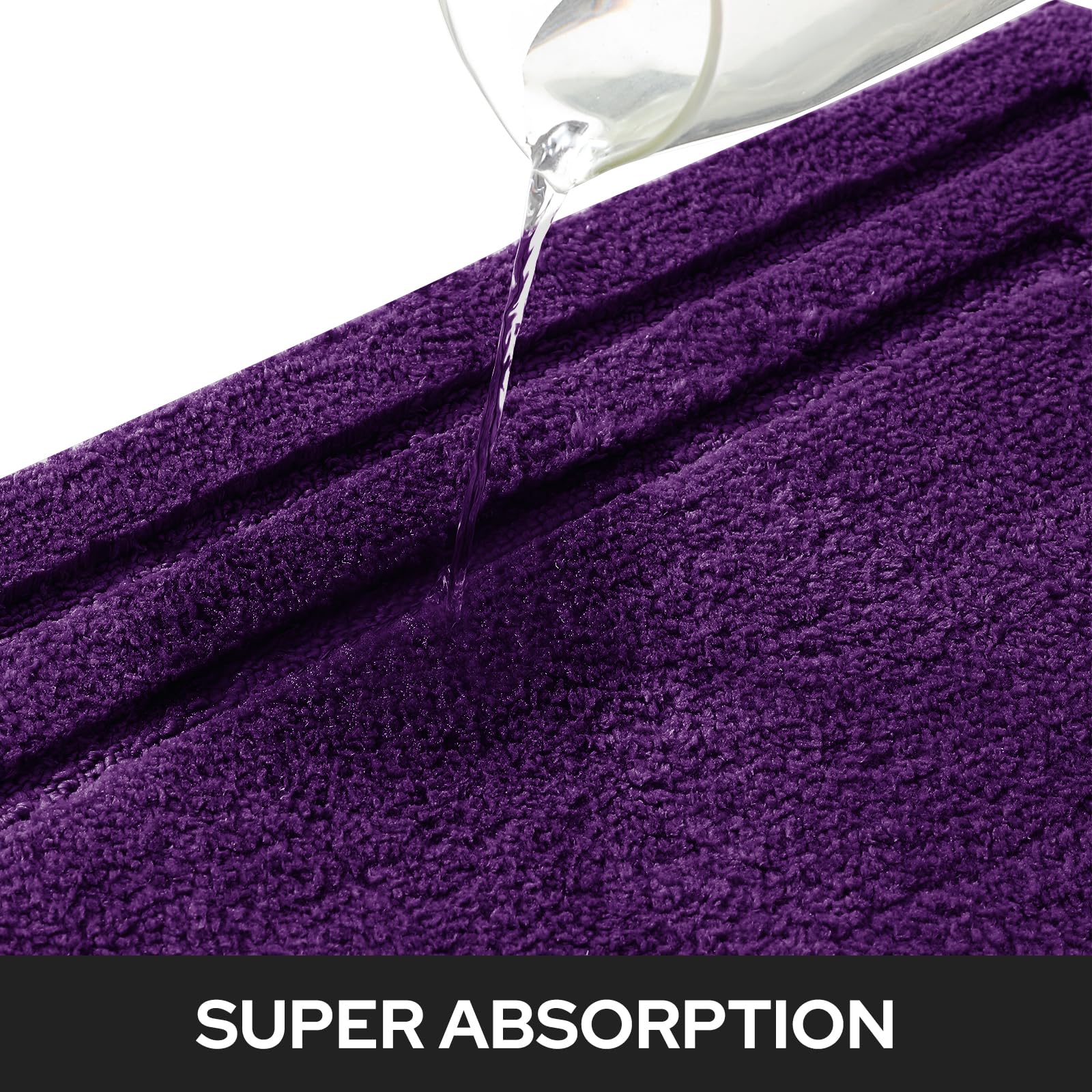 HOMEIDEAS microfiber shag rug feels ultra-soft after shower routines.
