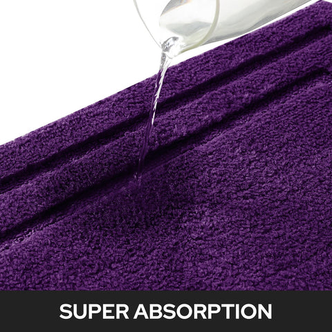 HOMEIDEAS microfiber shag rug feels ultra-soft after shower routines.