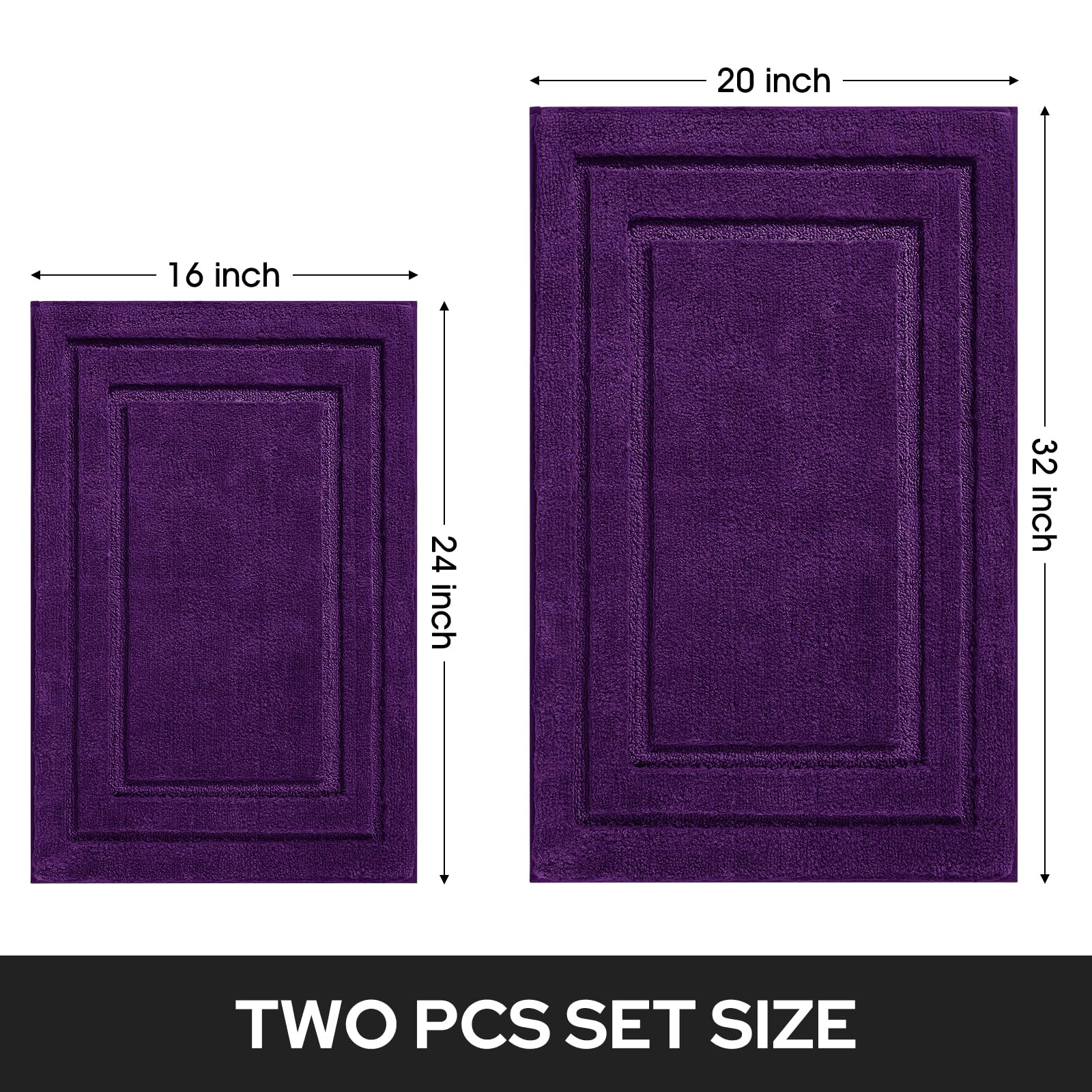 HOMEIDEAS multi-purpose rug suitable for bathroom, bedroom, or entryways.