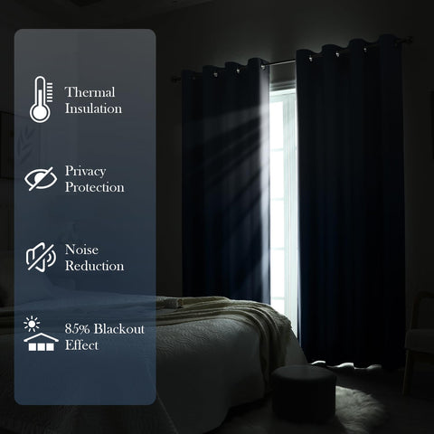 HOMEIDEAS navy-blue ombre backside is white for versatile day-to-night aesthetics.