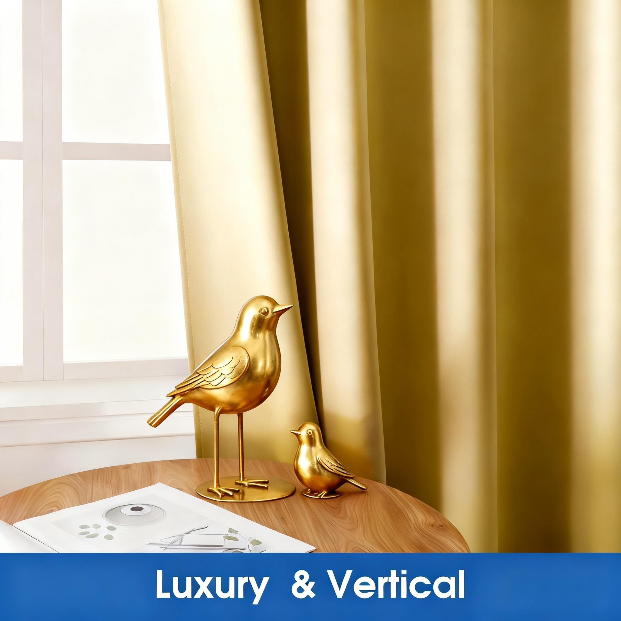 HOMEIDEAS noise-reduction curtains create a quieter bedroom environment.