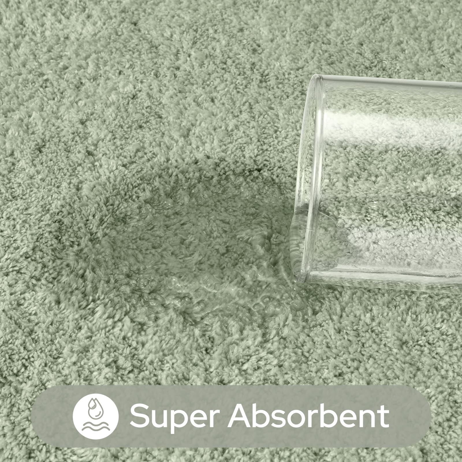 HOMEIDEAS non-slip backing improves stability on wet bathroom floors