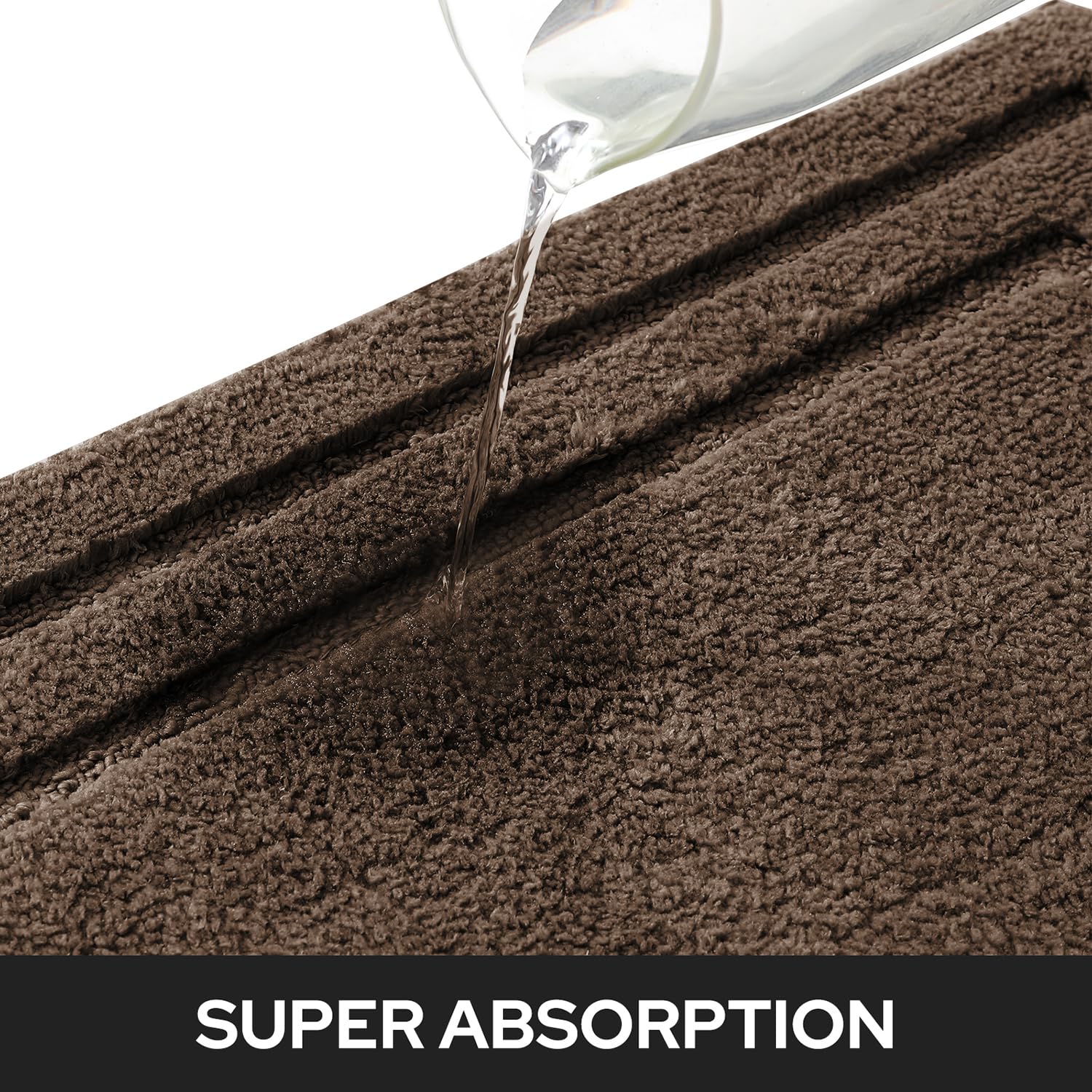 HOMEIDEAS non-slip backing prevents shifting on dry, smooth floors.