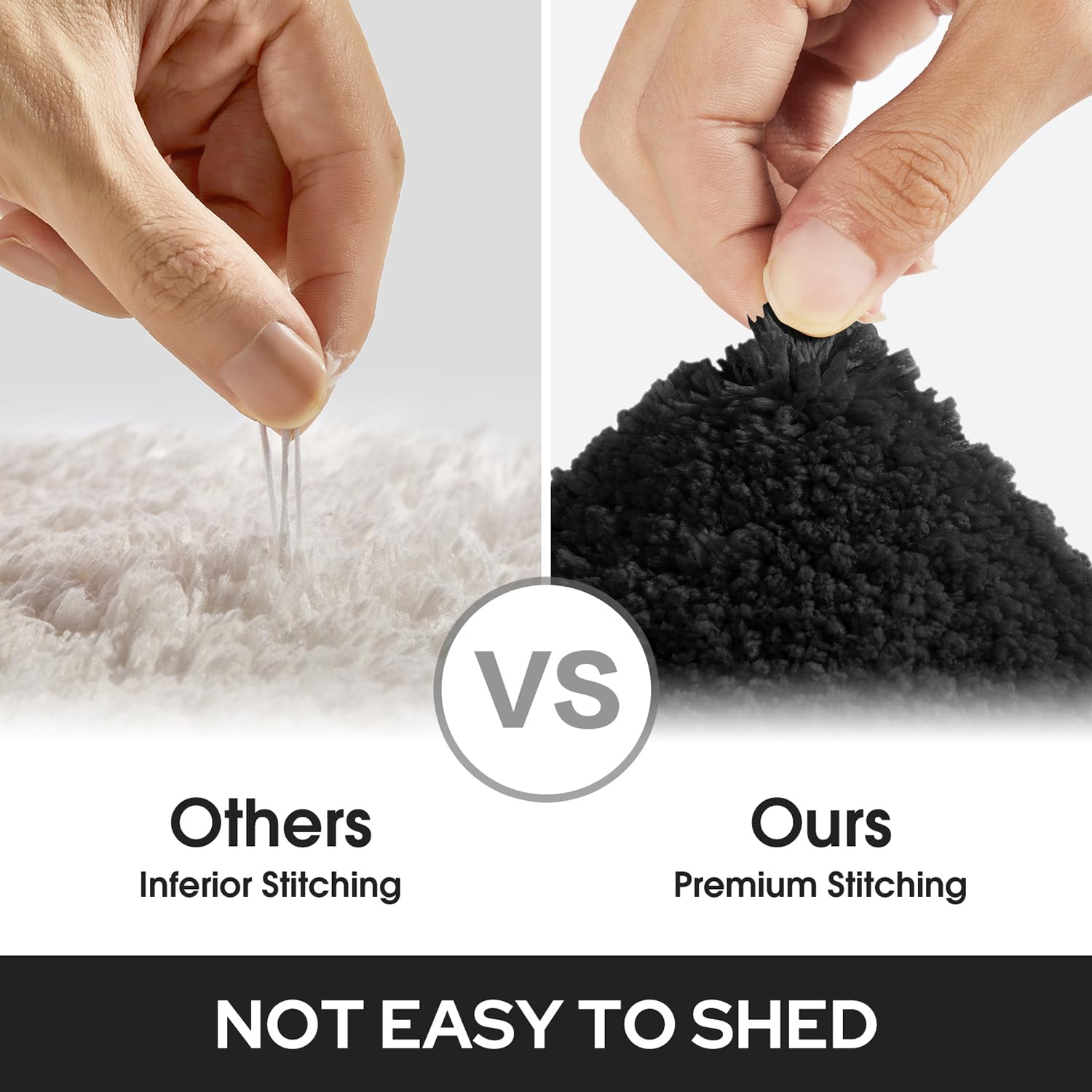 HOMEIDEAS non-slip backing keeps mat in place on dry floors