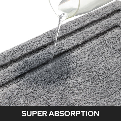 HOMEIDEAS non-slip TPR backing keeps mats secure on dry floors
