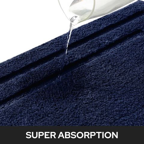HOMEIDEAS non-slip TPR backing keeps mat securely in place on dry floors.