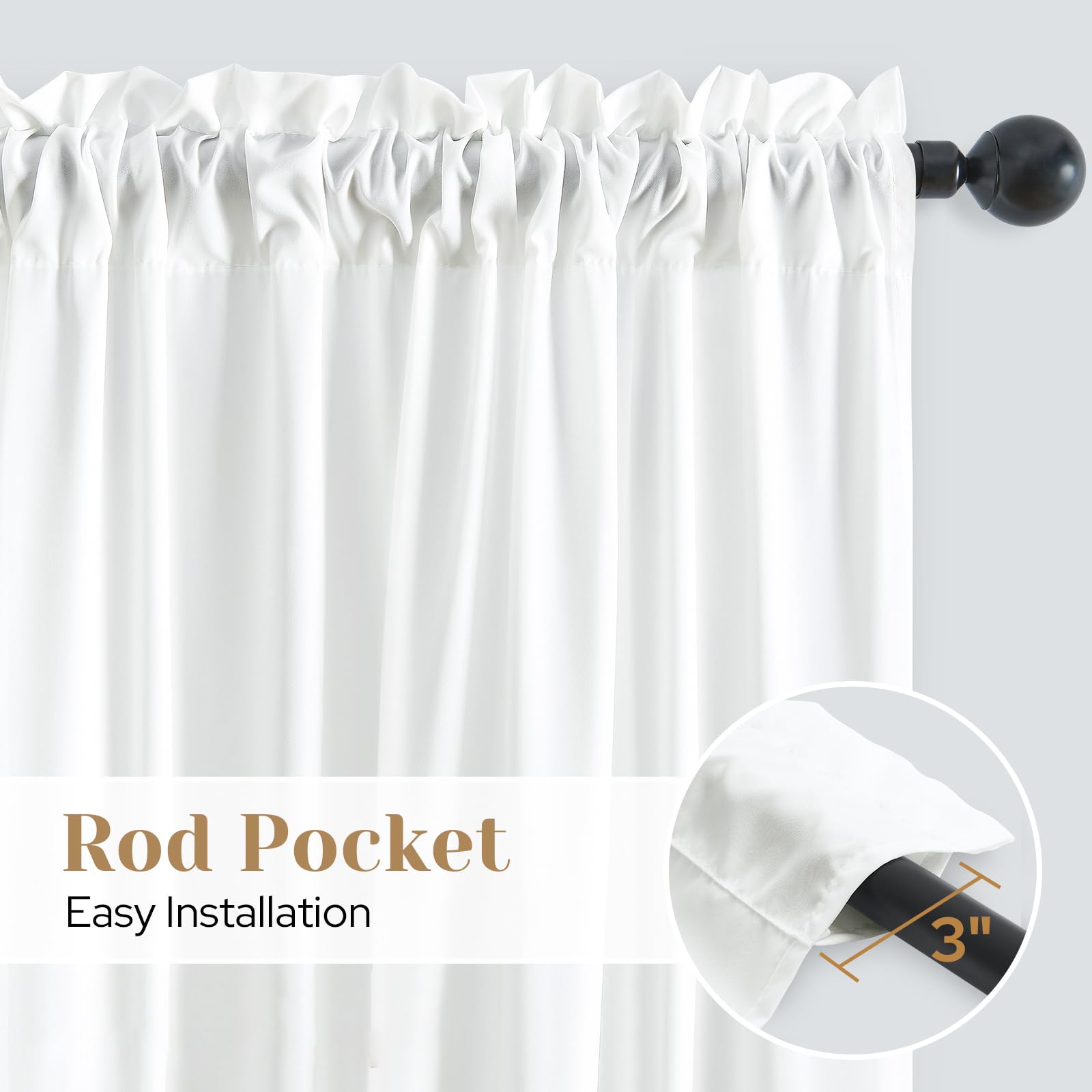 HOMEIDEAS pets-friendly curtains help reduce outside visual triggers and barking.