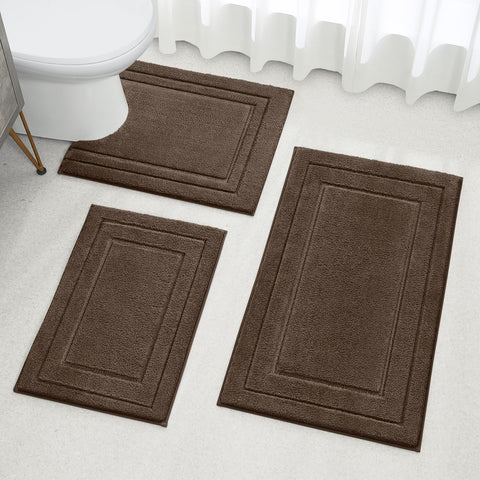 HOMEIDEAS plush microfiber boosts comfort by sinks and vanities.