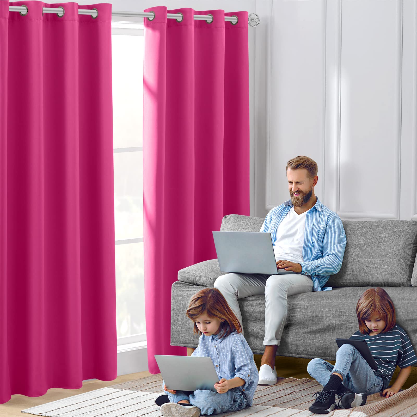 HOMEIDEAS Privacy bedroom nursery curtains offer versatile mood and light control options.