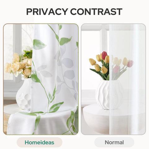 Homeideas privacy-filtering curtain for bedroom or living room.