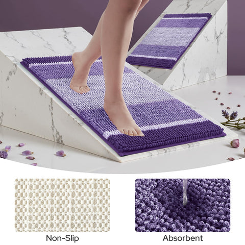 HOMEIDEAS two-size mat set provides versatile coverage 20x32 and 17x24