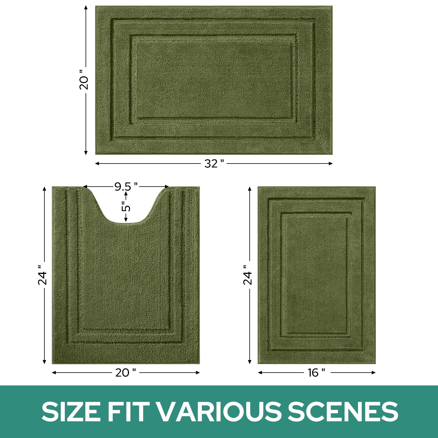 HOMEIDEAS sage green color complements bathroom decor with versatile placement