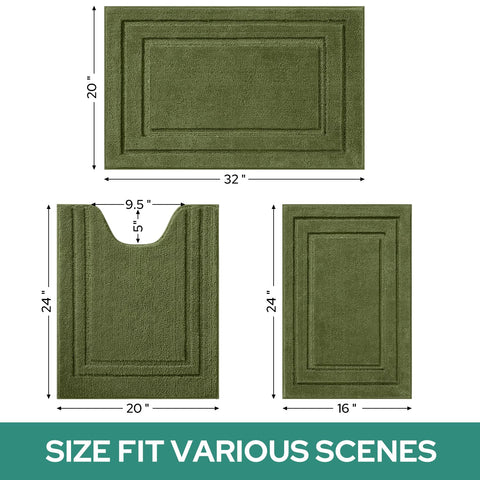 HOMEIDEAS sage green color complements bathroom decor with versatile placement