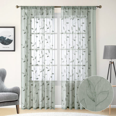 HOMEIDEAS faux linen texture curtains add soft touch and refined ambience.