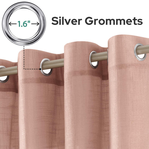 HOMEIDEAS semi-transparent sheer curtain lets natural light in while preserving light privacy.
