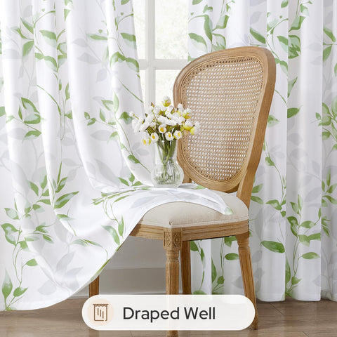 Homeideas silky-textured fabric curtain feels smooth and durable.