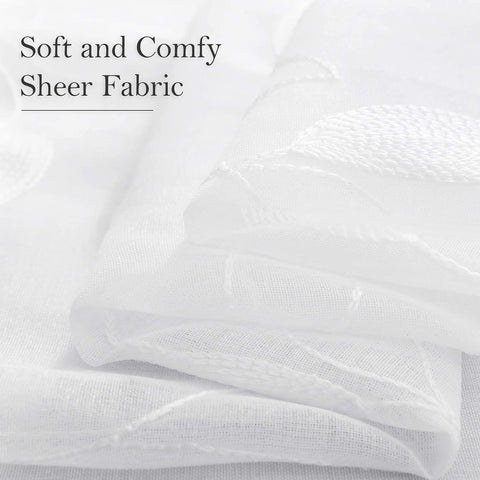 HOMEIDEAS soft polyester fabric with light diffusion for bright, airy feel.