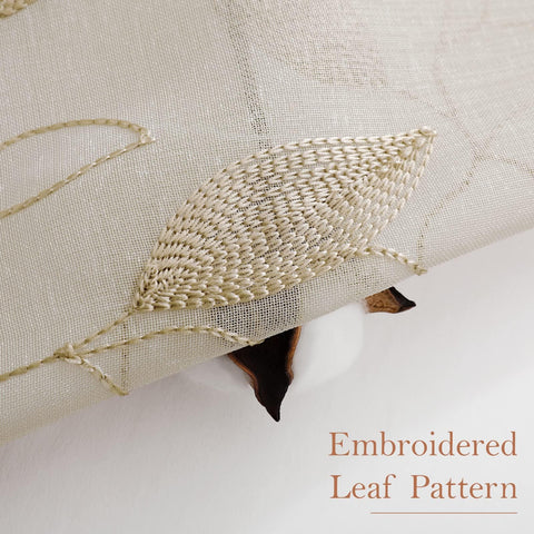 HOMEIDEAS taupe sheer curtains feature soft-touch fabric for daily comfort.