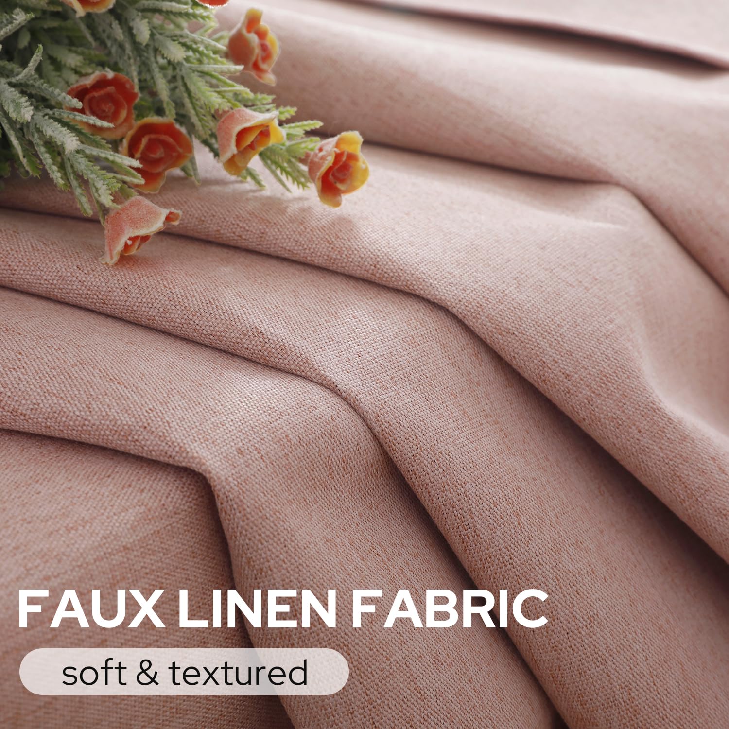 HOMEIDEAS thermal insulated curtains help balance indoor temperatures across seasons.