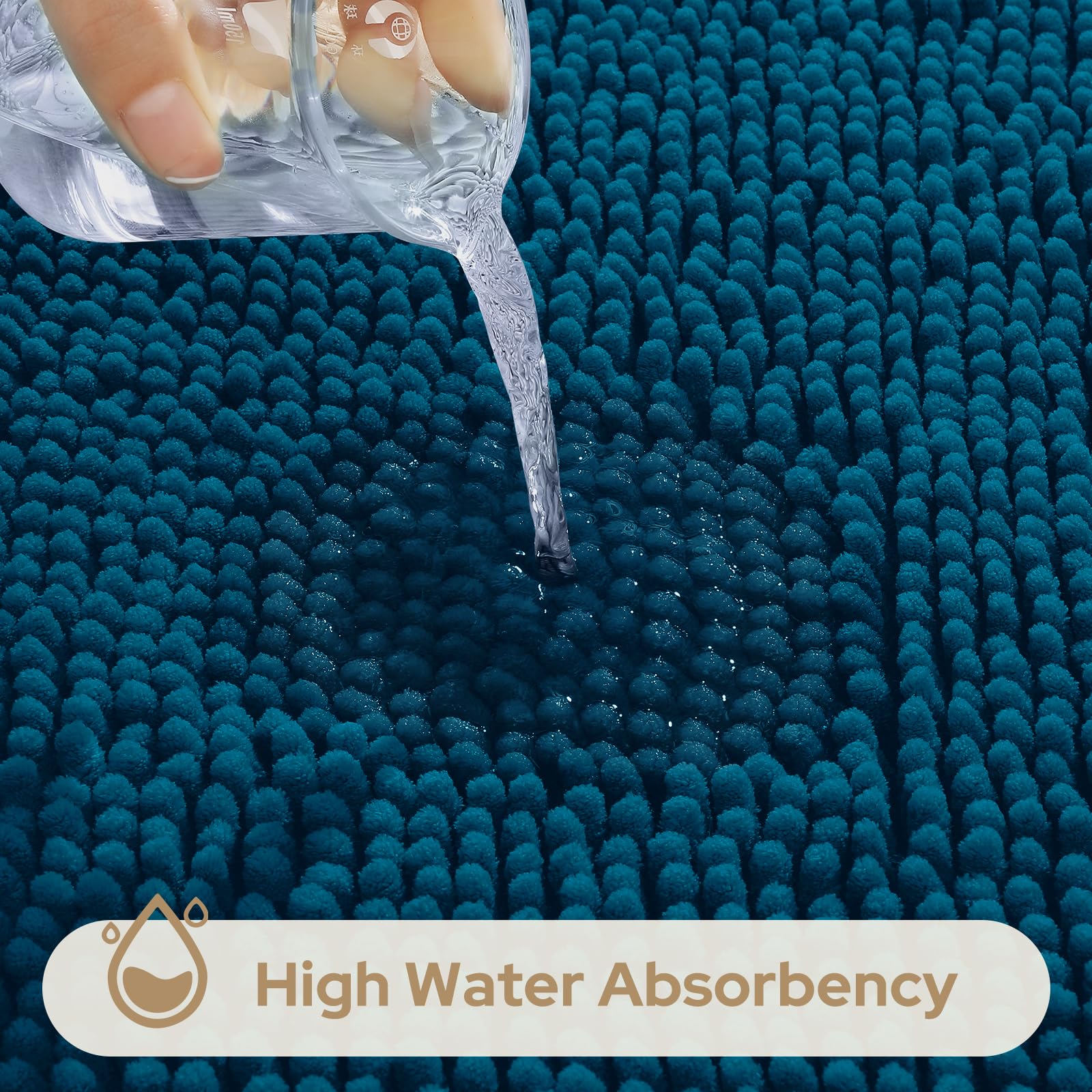 HOMEIDEAS ultra-soft chenille texture surrounds your feet with cozy warmth.