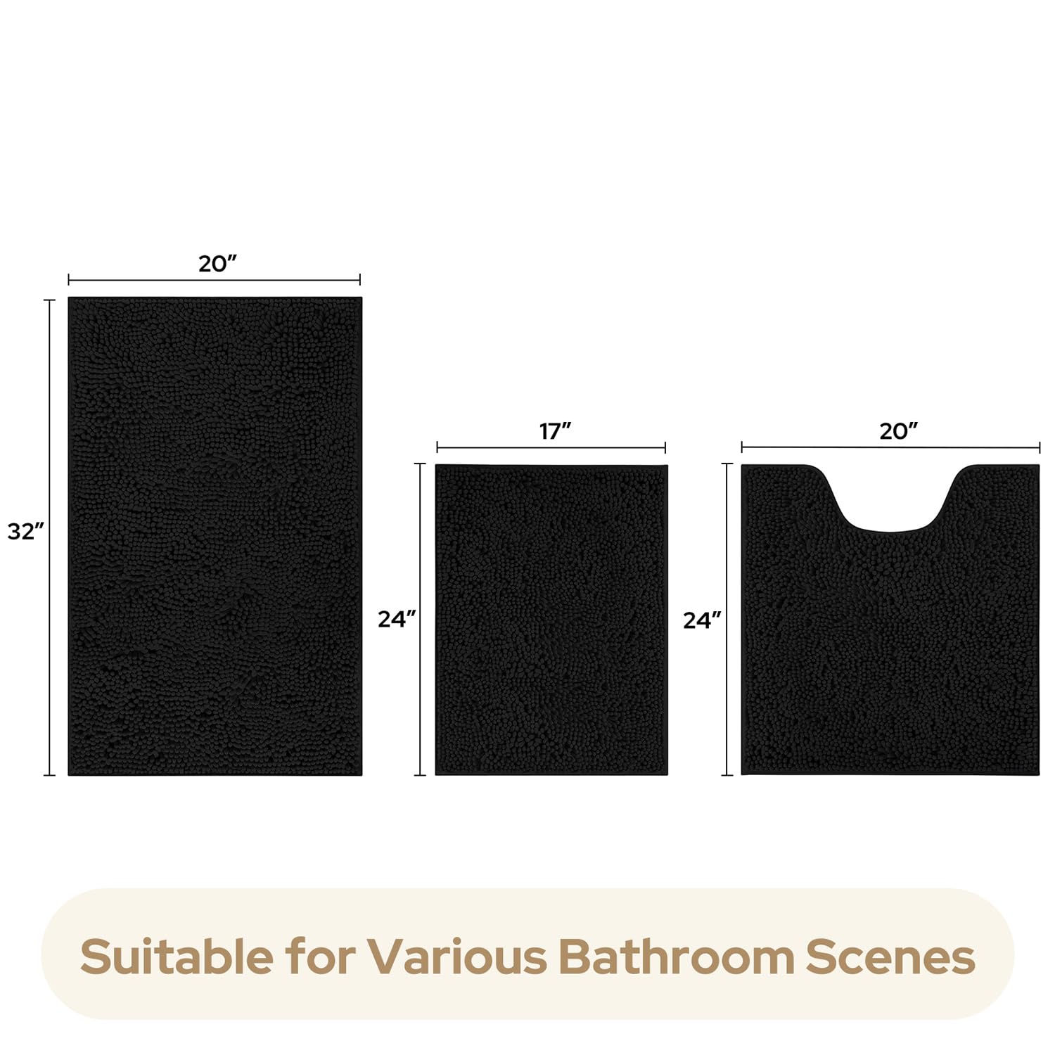 HOMEIDEAS ultra-soft chenille texture feels luxurious underfoot