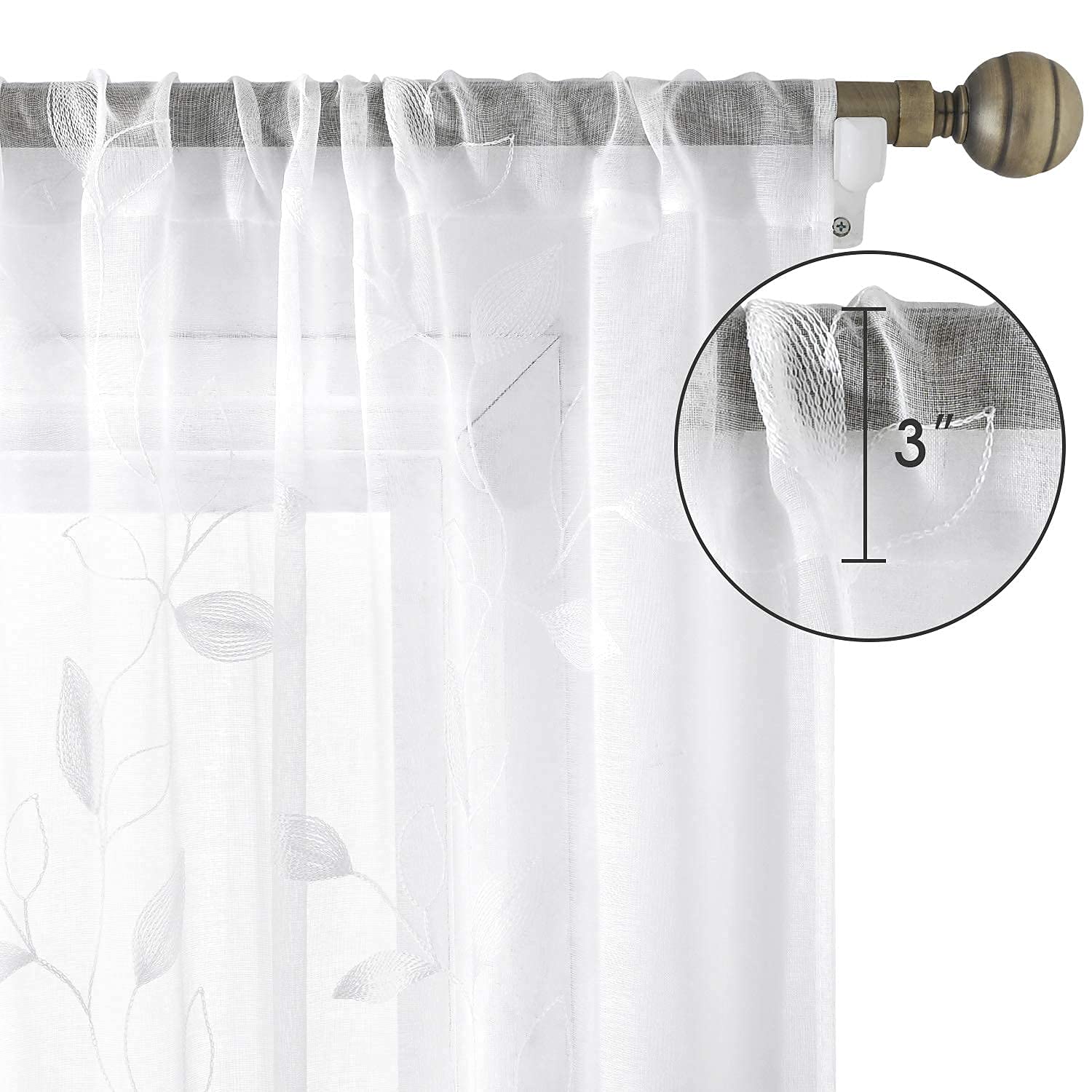 HOMEIDEAS versatile curtains ideal for living room, bedroom, dining room decor.