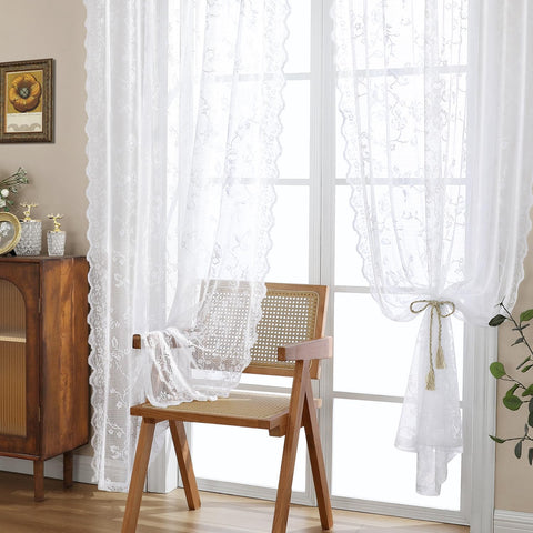 HOMEIDEAS Victorian French-style curtain elevates living spaces with timeless elegance.