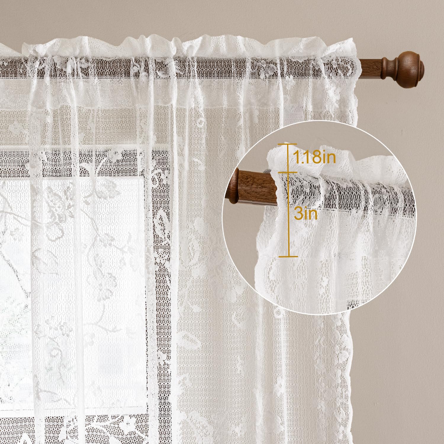 HOMEIDEAS ivory shade complements Victorian, French, and farmhouse decor.