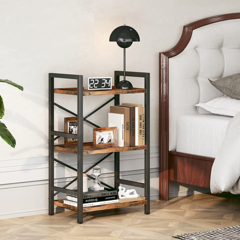 Homeiju Bookshelf adjustable feet level on uneven floors.
