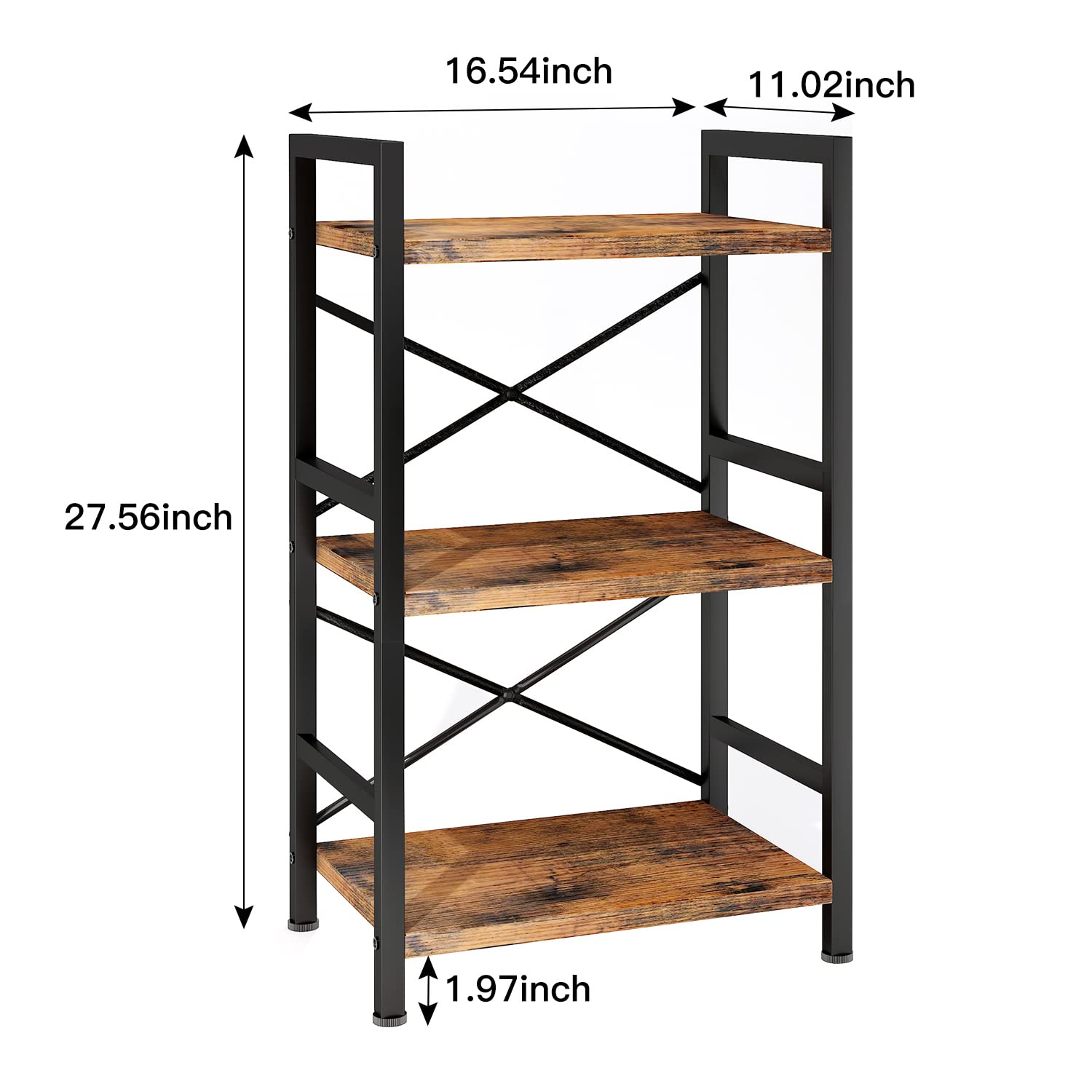 Homeiju Bookshelf compact space-saving design for small rooms.