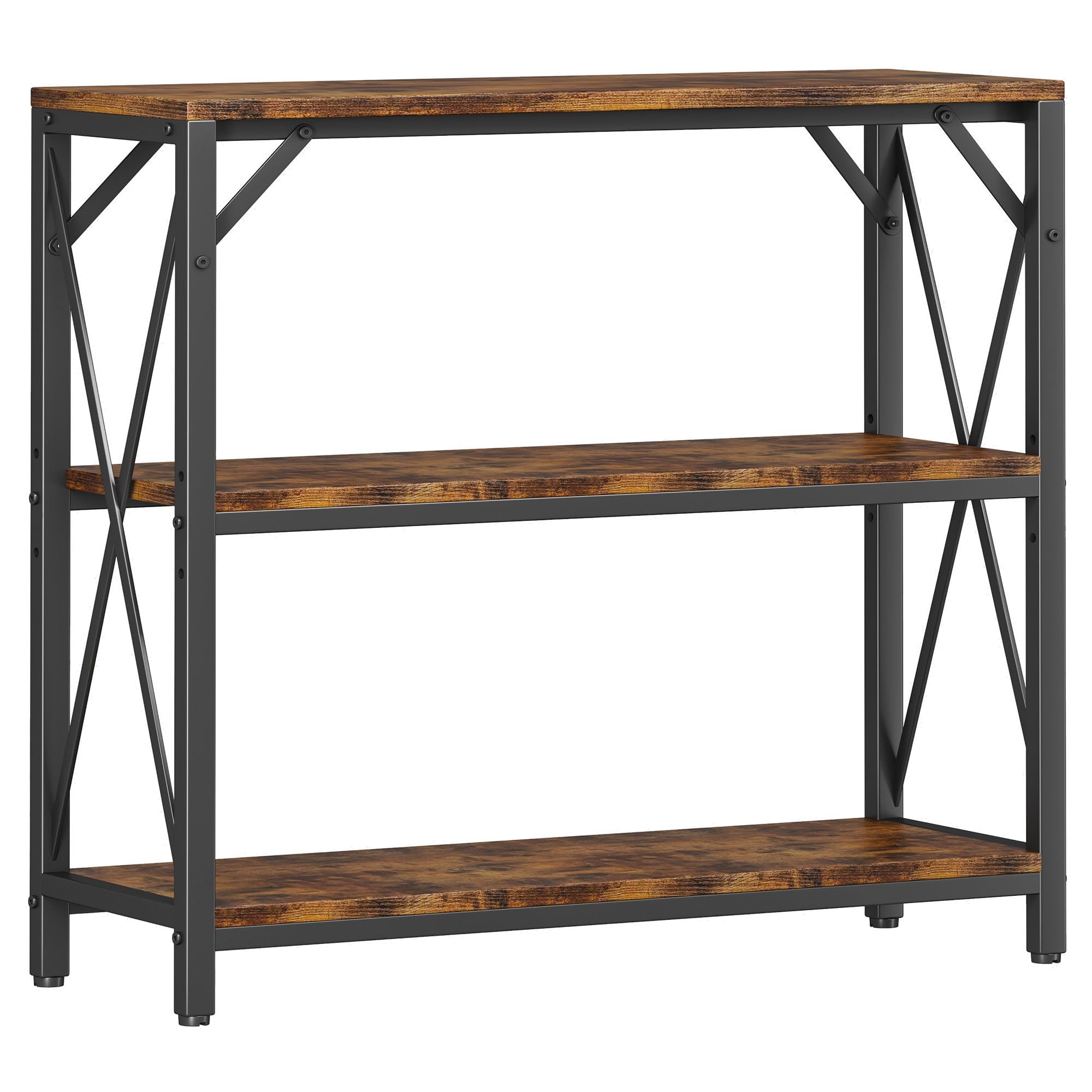 Homeiju console table front view showing a spacious surface for entryway essentials