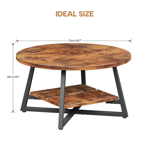 Homeiju small-space center table fits compact living rooms.