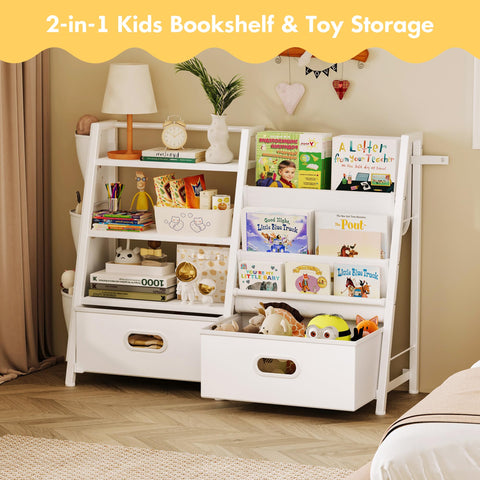Homeiju two large drawers offer versatile toy storage and easy access.