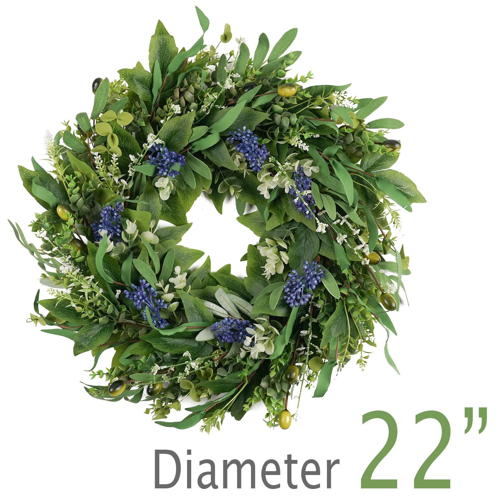 All-season artificial wreath adds year-round charm to doors and walls
