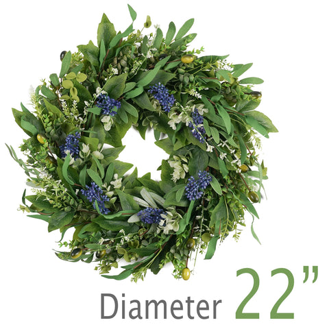 All-season artificial wreath adds year-round charm to doors and walls