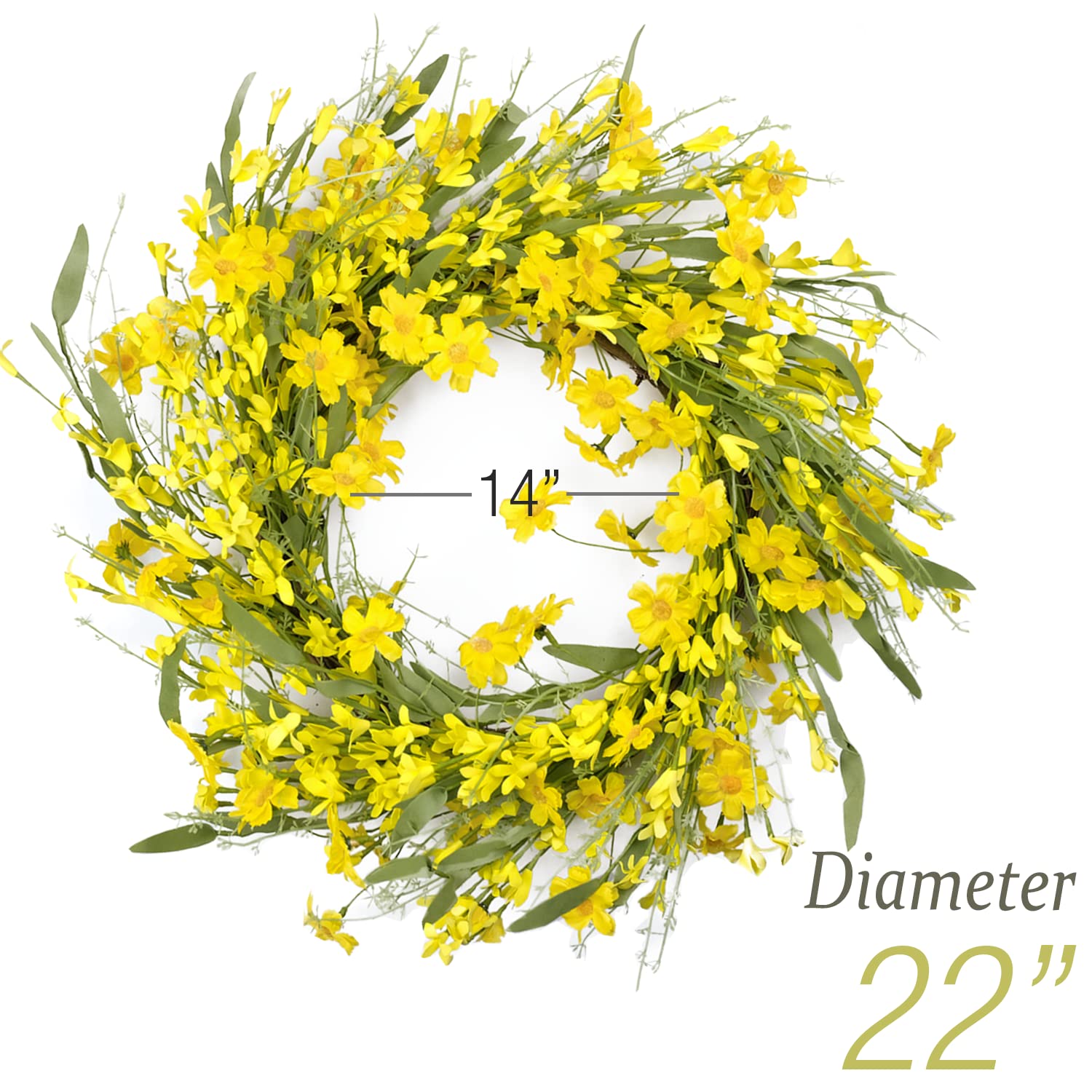 HomeKaren wreath featuring daisies and lavender for a cheerful exterior entry